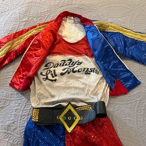 Women’s Harley Quinn Costume with bat Medium